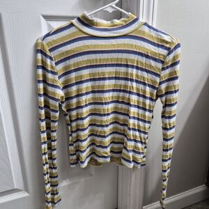 Striped Ribbed Long Sleeve Top